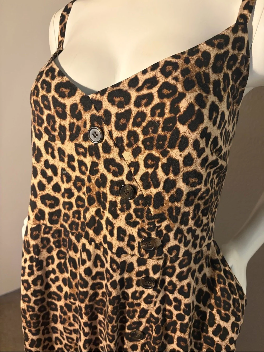 Torrid Leopard Print Button Front Midi Dress Size 2 Plus - Picture 2 of 8